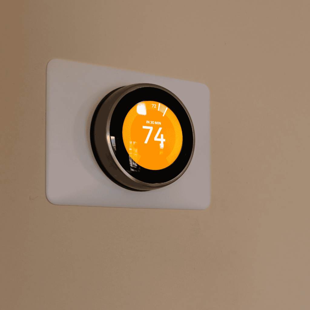 thermostat in home set to 74